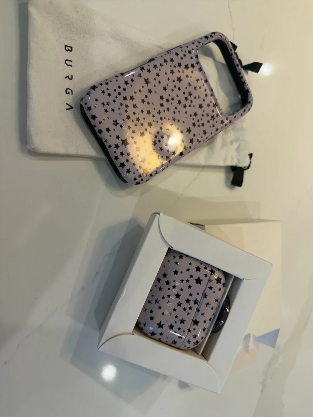 Burga “Sparkling Tiara” Phone Case & AirPods Case Set